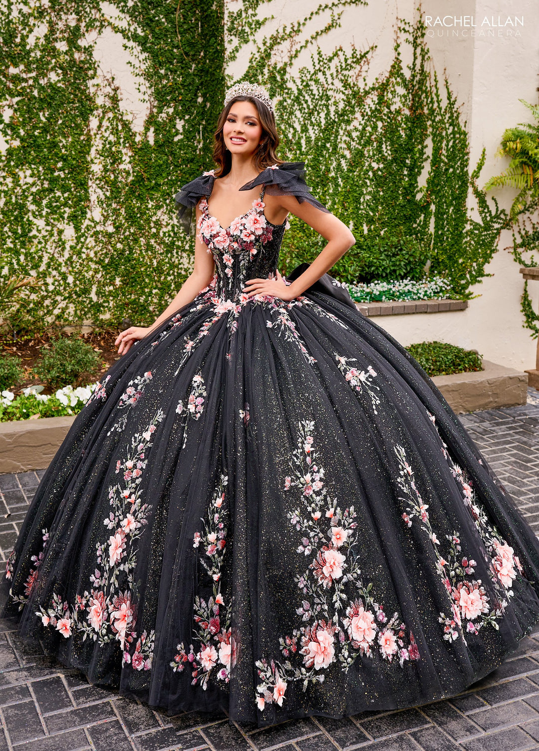 Floral Sleeveless Quinceanera Dress by Rachel Allan RQ3132