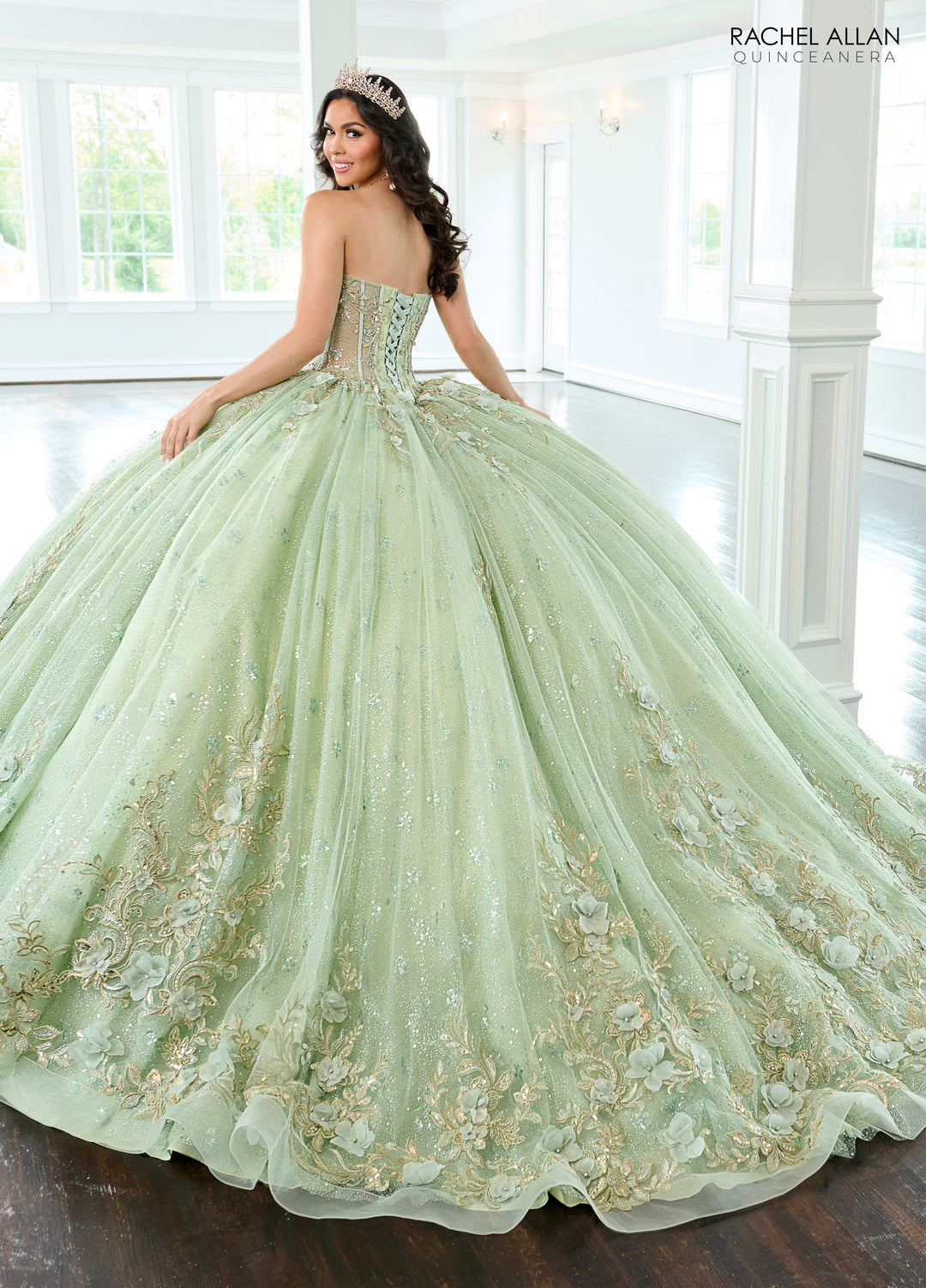 Cape Sleeve Quinceanera Dress by Rachel Allan RQ3146