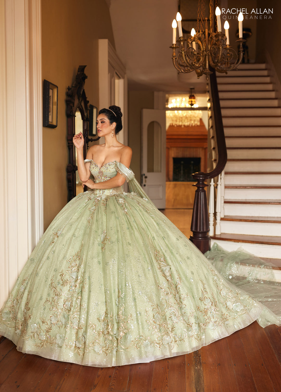 Cape Sleeve Quinceanera Dress by Rachel Allan RQ3146