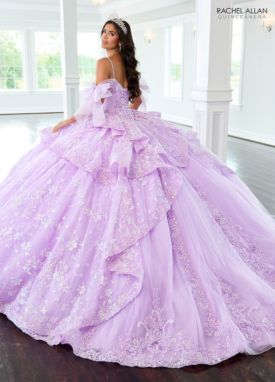 Off Shoulder Bow Quinceanera Dress by Rachel Allan RQ3147