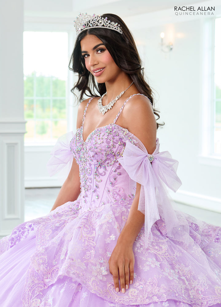 Off Shoulder Bow Quinceanera Dress by Rachel Allan RQ3147