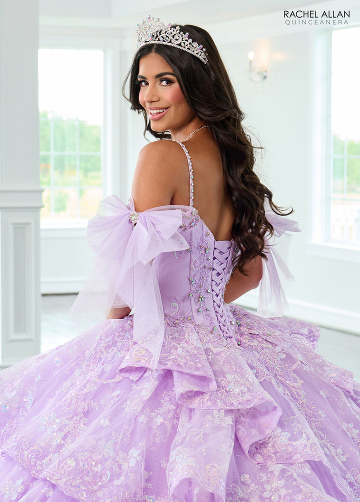 Off Shoulder Bow Quinceanera Dress by Rachel Allan RQ3147