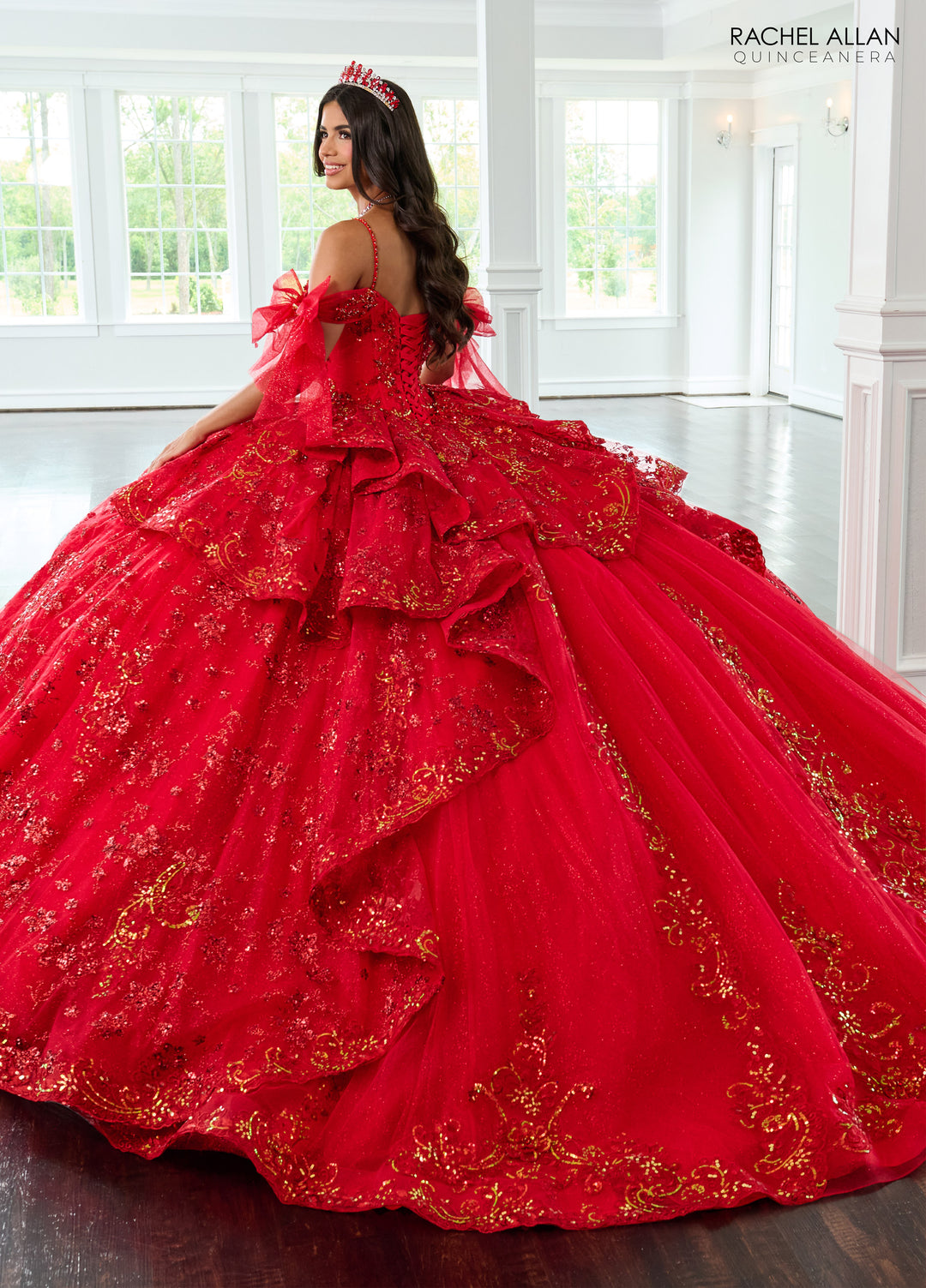 Off Shoulder Bow Quinceanera Dress by Rachel Allan RQ3147