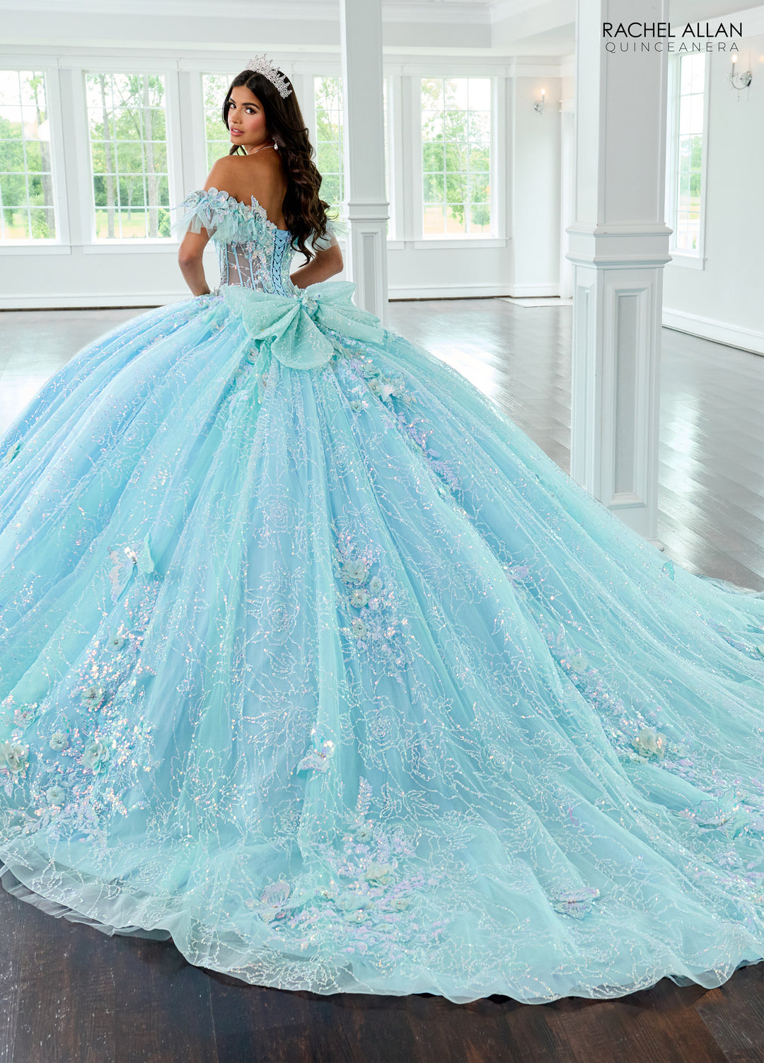 3D Butterflies Quinceanera Dress by Rachel Allan RQ3149