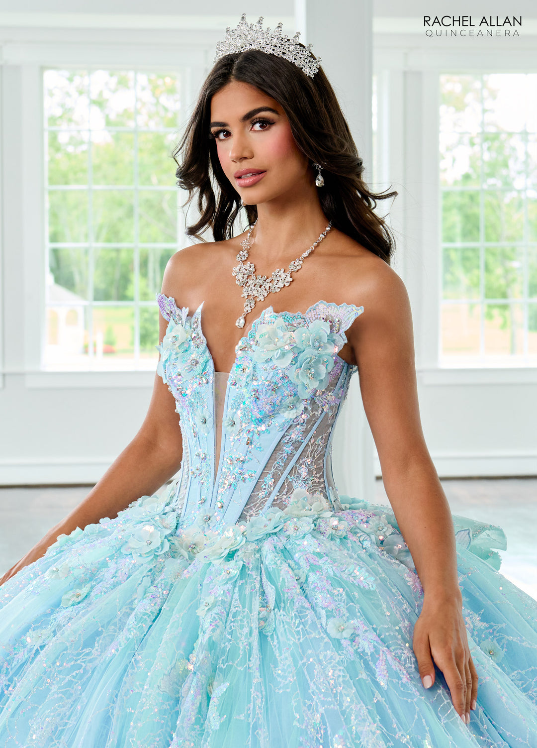 3D Butterflies Quinceanera Dress by Rachel Allan RQ3149