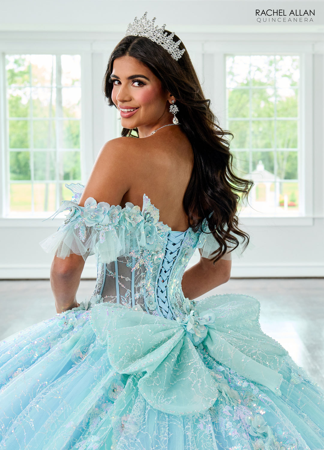 3D Butterflies Quinceanera Dress by Rachel Allan RQ3149