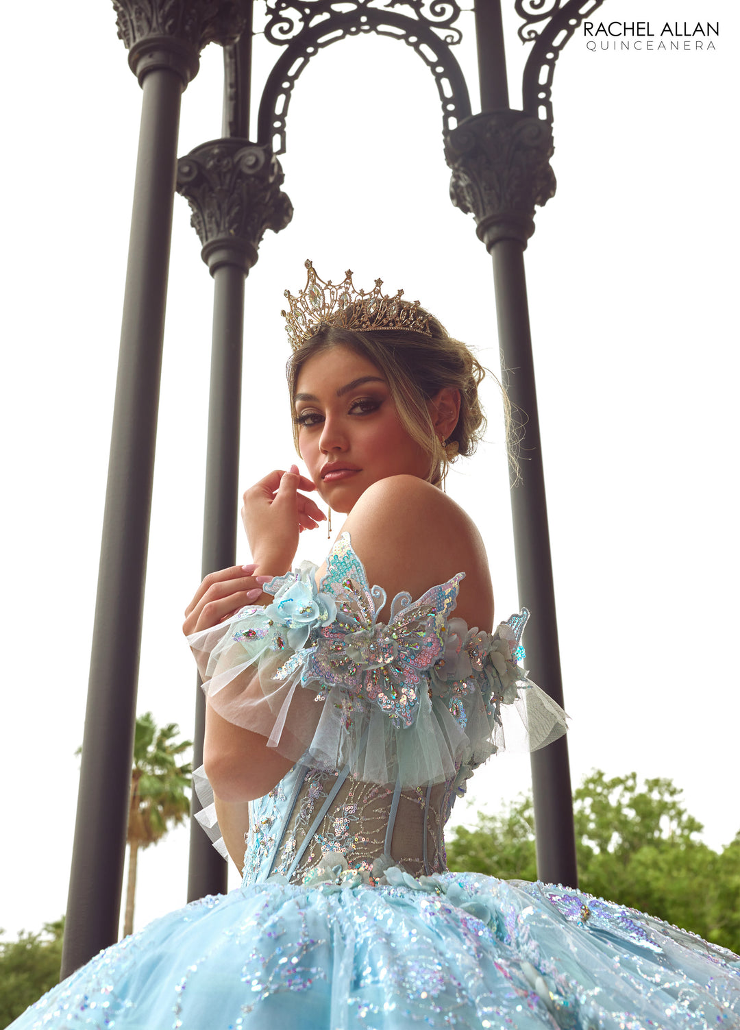 3D Butterflies Quinceanera Dress by Rachel Allan RQ3149