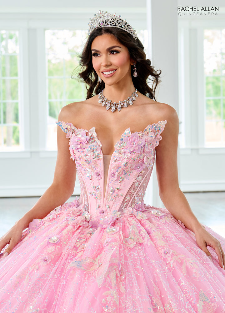 3D Butterflies Quinceanera Dress by Rachel Allan RQ3149