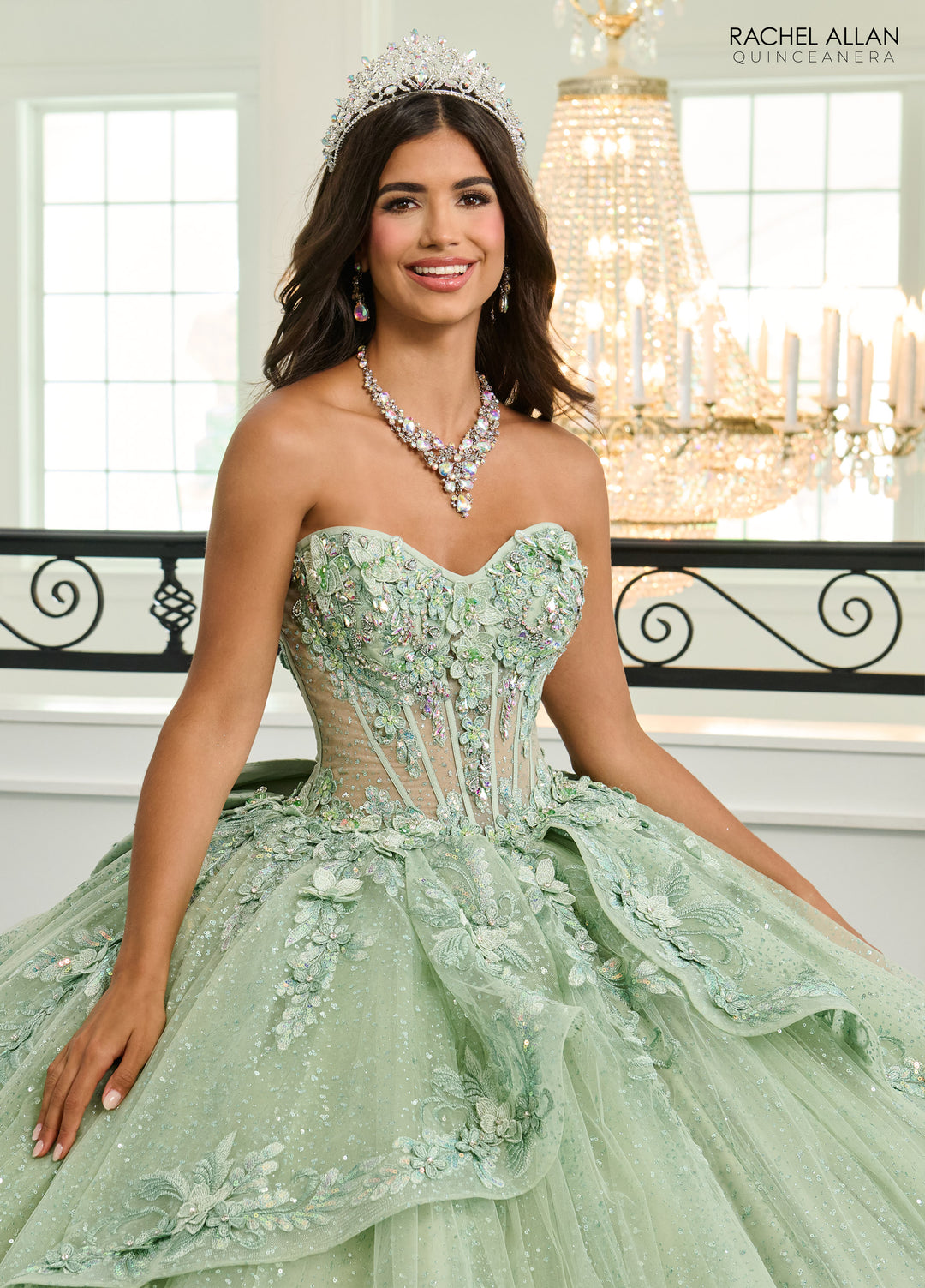 Puff Sleeve Quinceanera Dress by Rachel Allan RQ3153