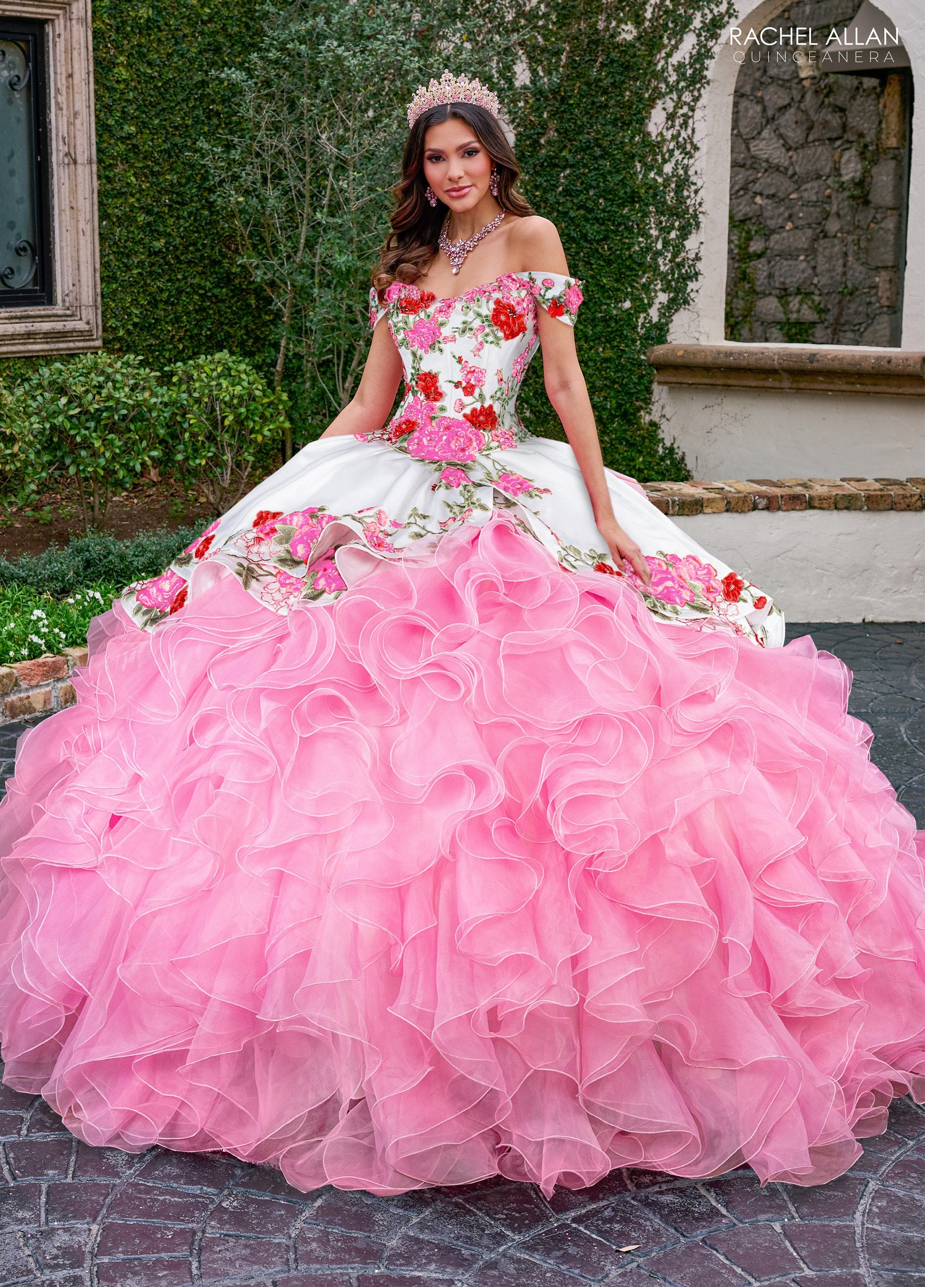 Black and pink quinceanera dresses best sale