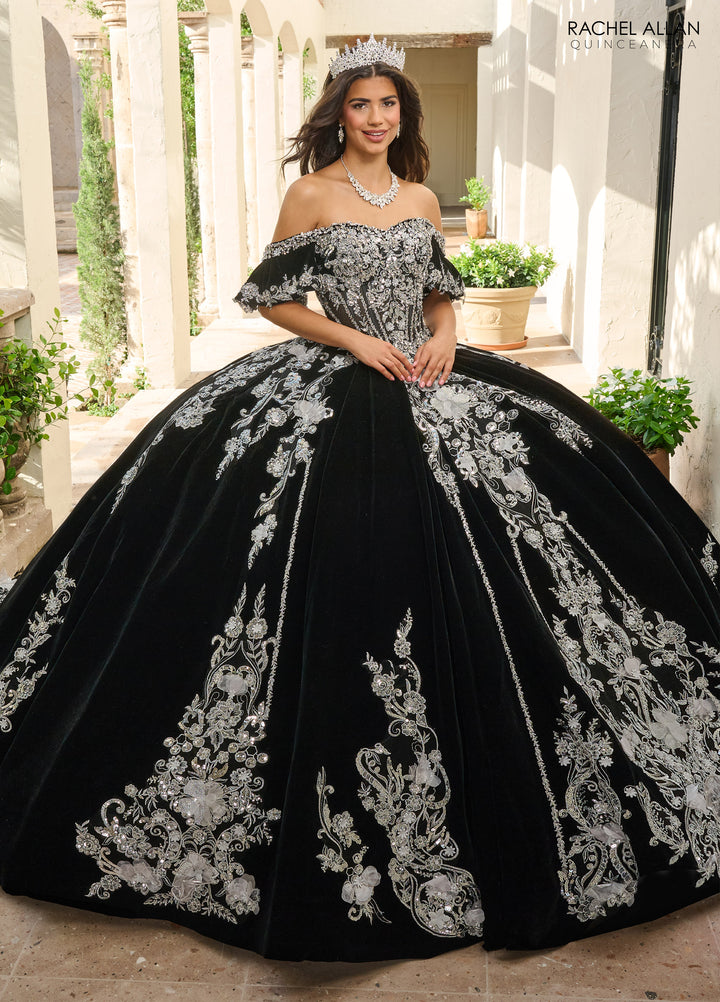 Velvet Charro Quinceanera Dress by Rachel Allan RQ5011