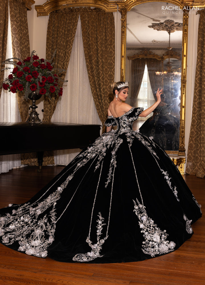 Velvet Charro Quinceanera Dress by Rachel Allan RQ5011