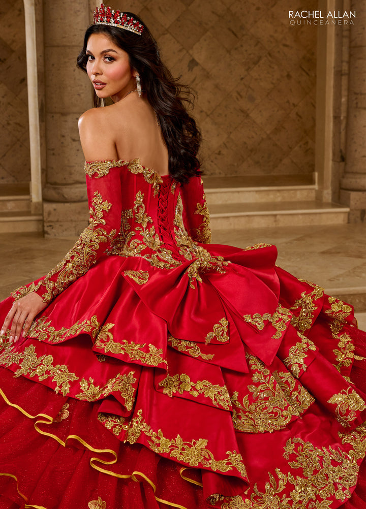 Ruffled Charro Quinceanera Dress by Rachel Allan RQ5012