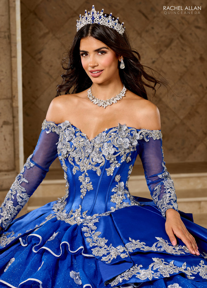 Ruffled Charro Quinceanera Dress by Rachel Allan RQ5012