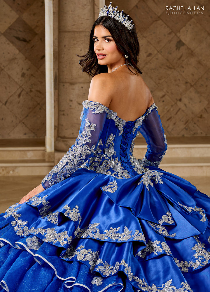 Ruffled Charro Quinceanera Dress by Rachel Allan RQ5012