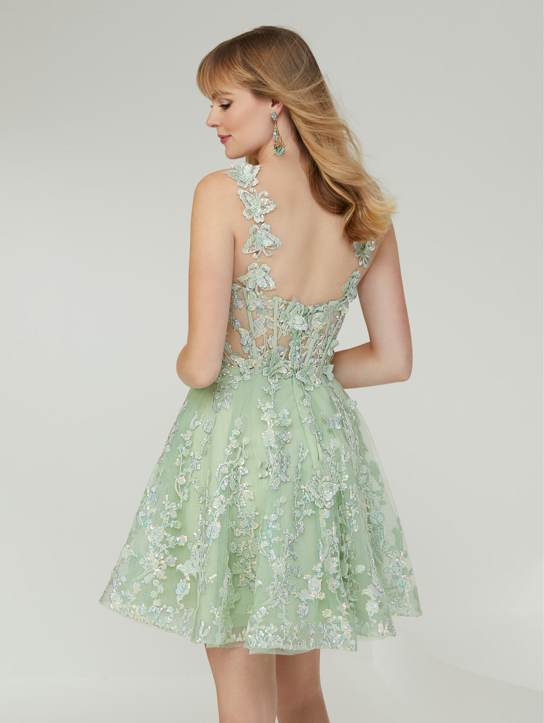 Short 3D Butterfly Dress by Tiffany Homecoming 27381