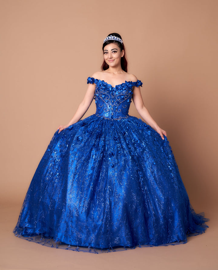 3D Floral Off Shoulder Ball Gown by Calla WB21550