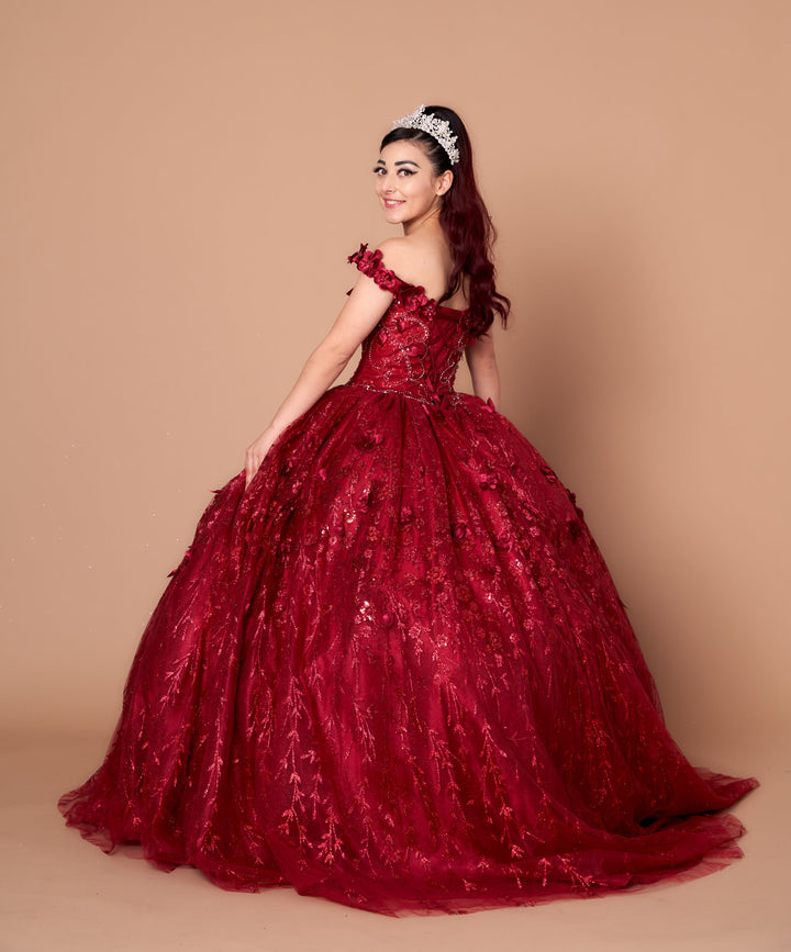 3D Floral Off Shoulder Ball Gown by Calla WB21550