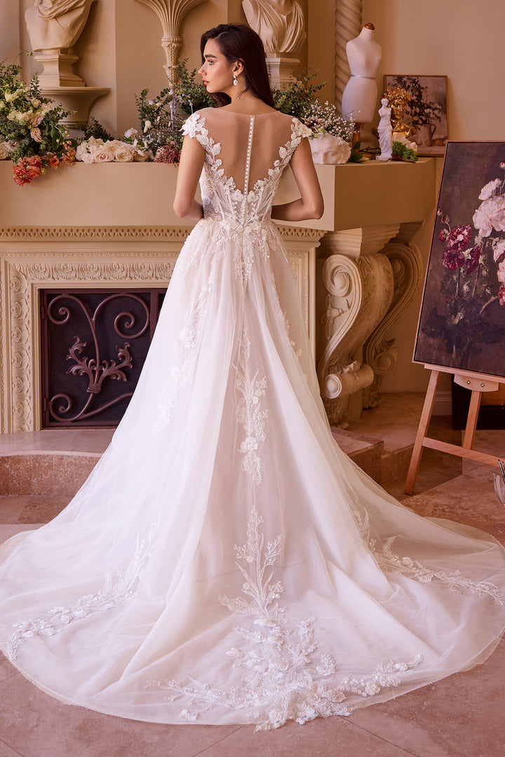 Applique Off Shoulder Bridal Gown by Ladivine WL038