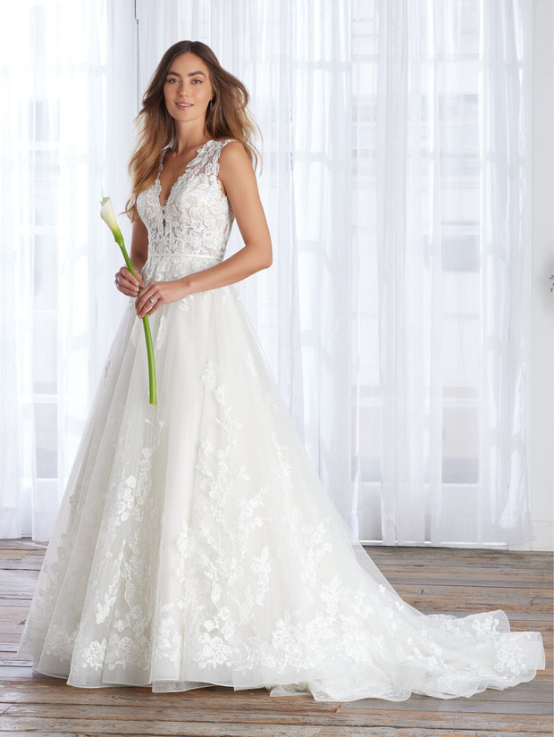 Applique A line Tulle Bridal Gown by Adrianna Papell 31229 ABC