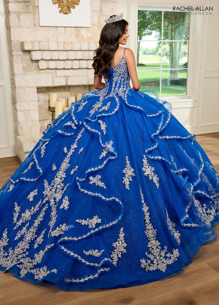 Applique Long Sleeve Quinceanera Dress by Rachel Allan RQ1137