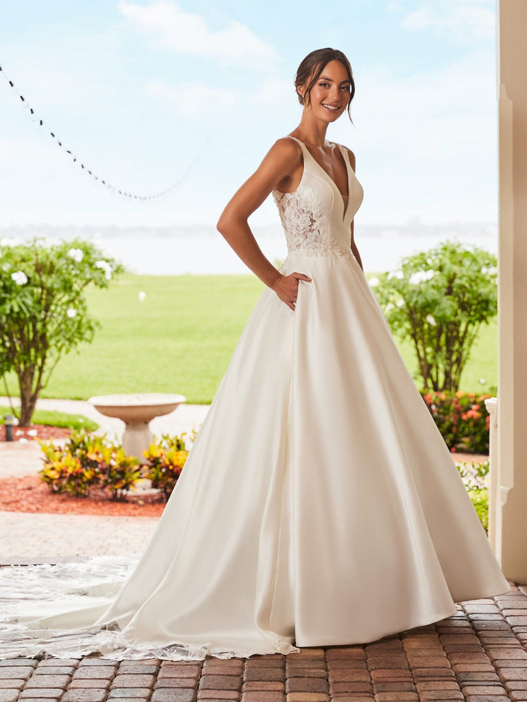 Applique Mikado Wedding Gown by Adrianna Papell 31215 ABC