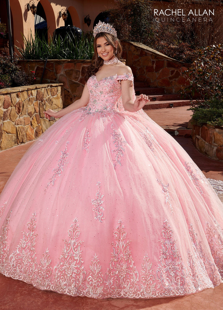 Applique Off Shoulder Quinceanera Dress by Rachel Allan RQ1121