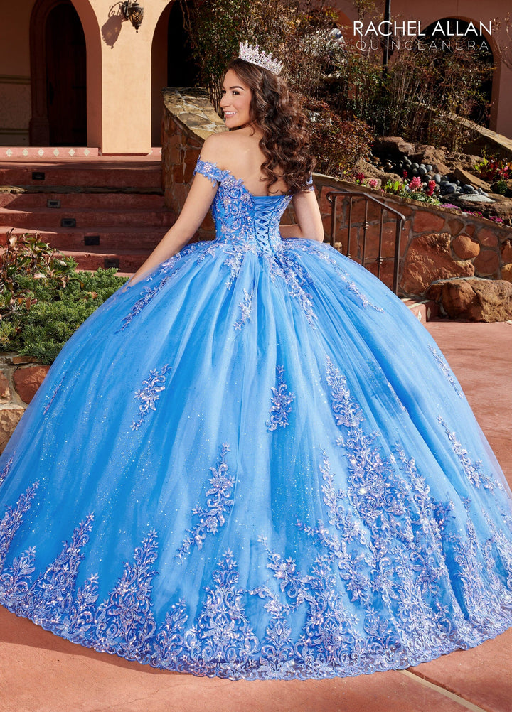 Applique Off Shoulder Quinceanera Dress by Rachel Allan RQ1121