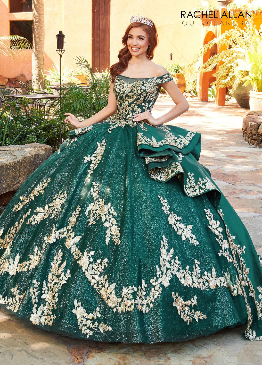 Applique Off Shoulder Quinceanera Dress by Rachel Allan RQ2162