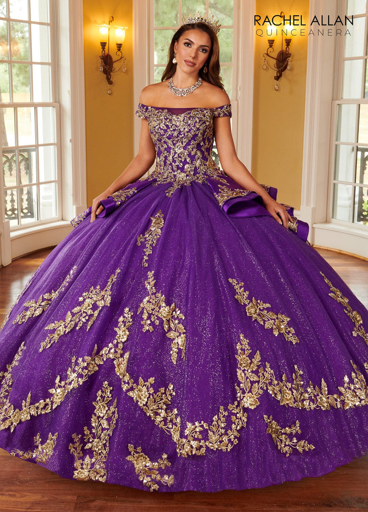 Applique Off Shoulder Quinceanera Dress by Rachel Allan RQ2162