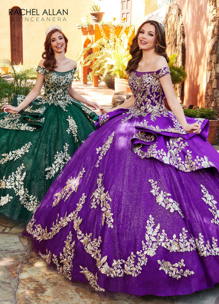 Applique Off Shoulder Quinceanera Dress by Rachel Allan RQ2162