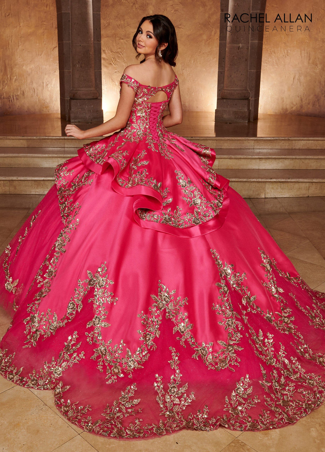 Applique Off Shoulder Quinceanera Dress by Rachel Allan RQ2162