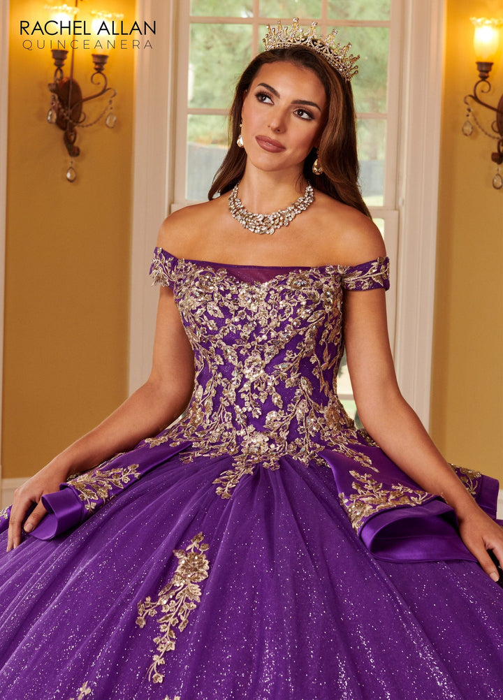 Applique Off Shoulder Quinceanera Dress by Rachel Allan RQ2162