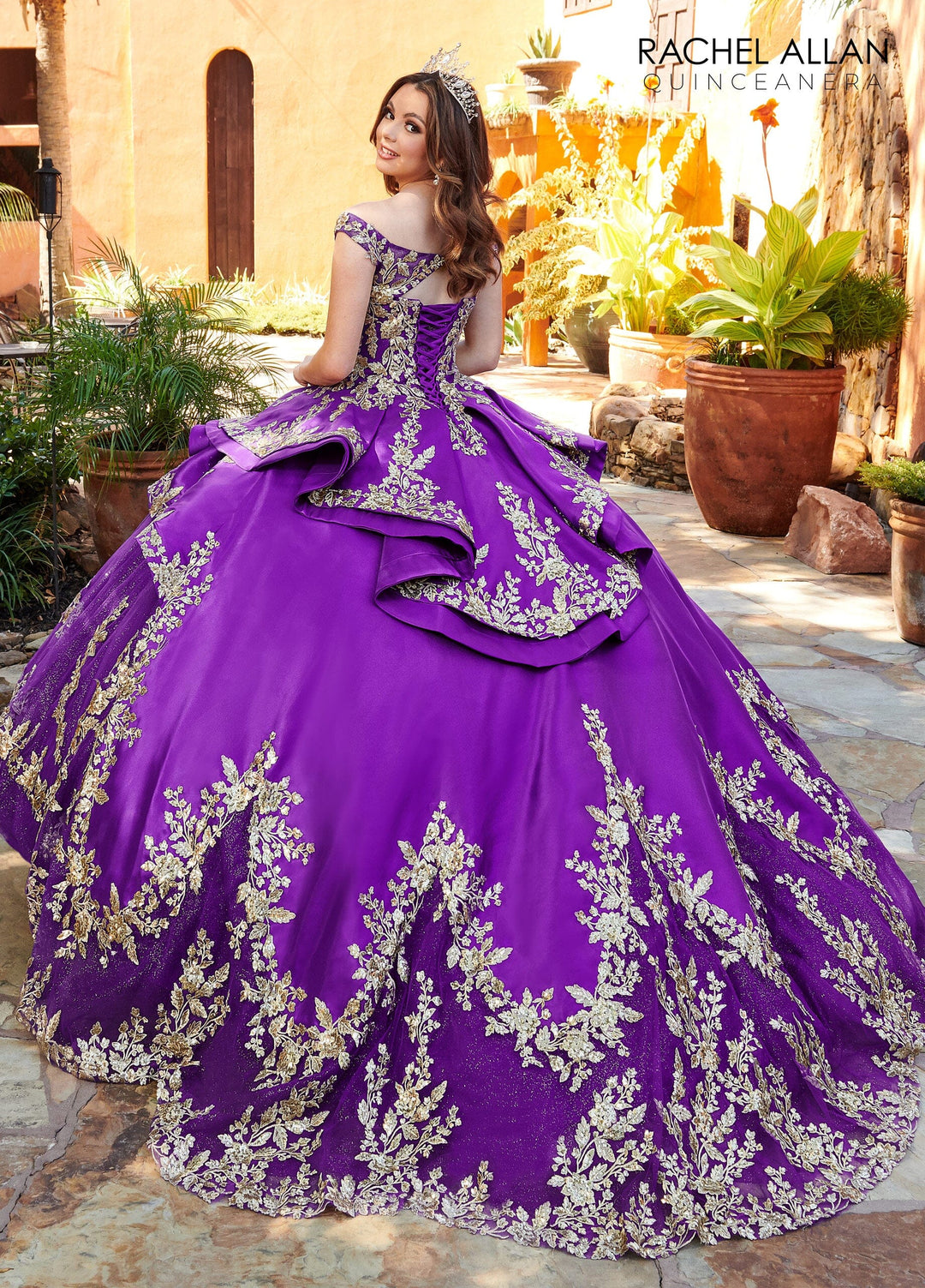 Applique Off Shoulder Quinceanera Dress by Rachel Allan RQ2162