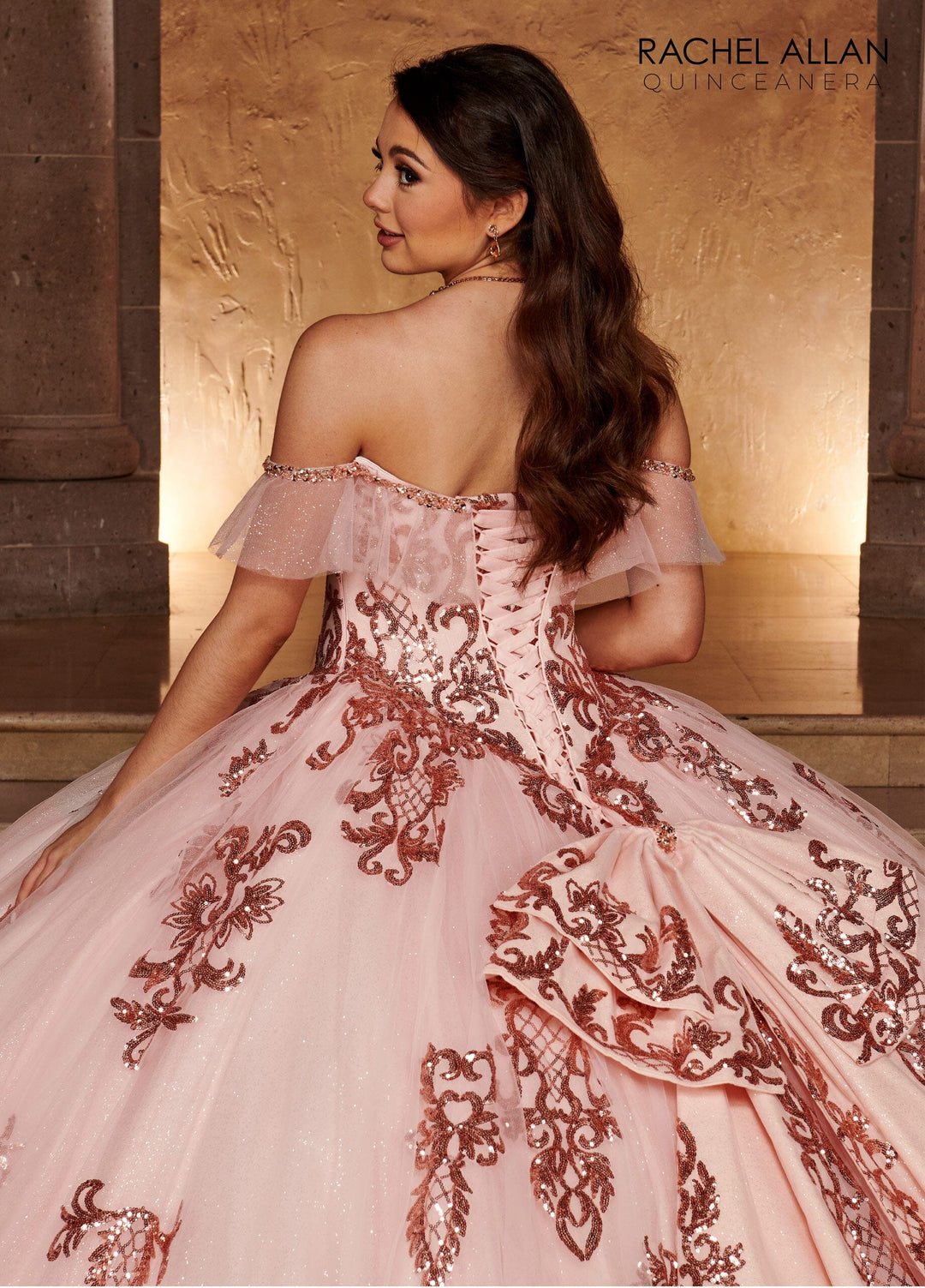 Applique Off Shoulder Quinceanera Dress by Rachel Allan RQ2166