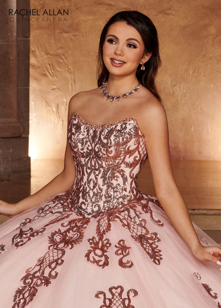 Applique Off Shoulder Quinceanera Dress by Rachel Allan RQ2166