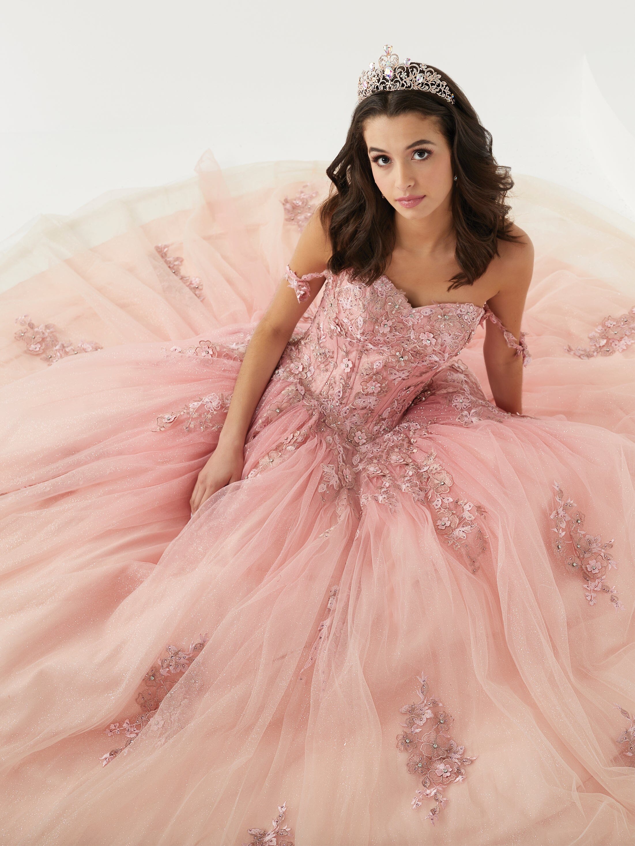 Pink fashion ombre quinceanera dress