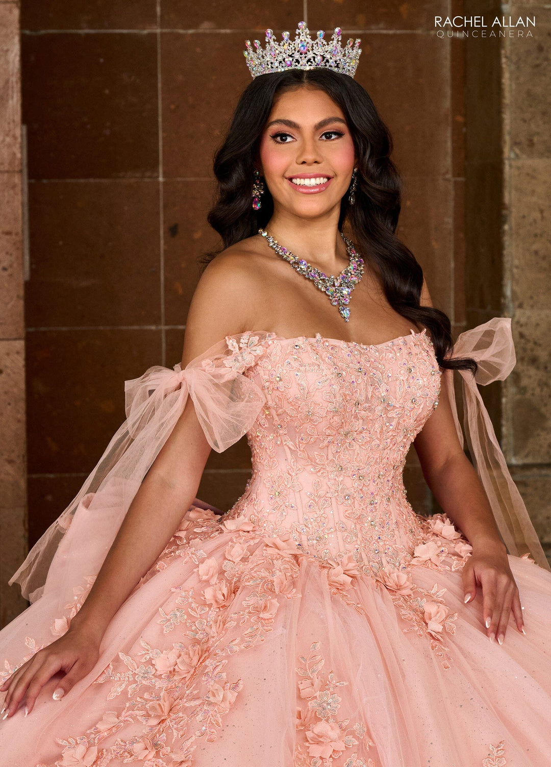 Applique Sheer Corset Quinceanera Dress by Rachel Allan RQ1132