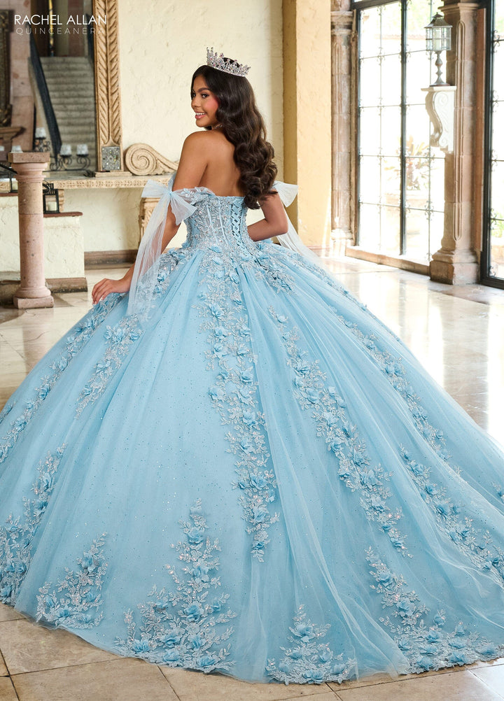 Applique Sheer Corset Quinceanera Dress by Rachel Allan RQ1132