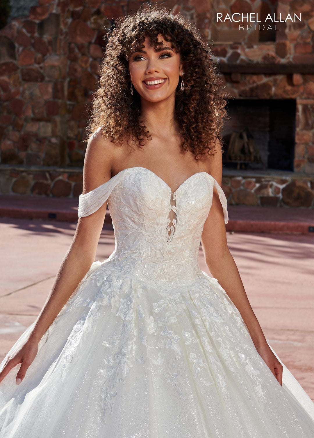 Applique Sweetheart Bridal Gown by Rachel Allan RB6123