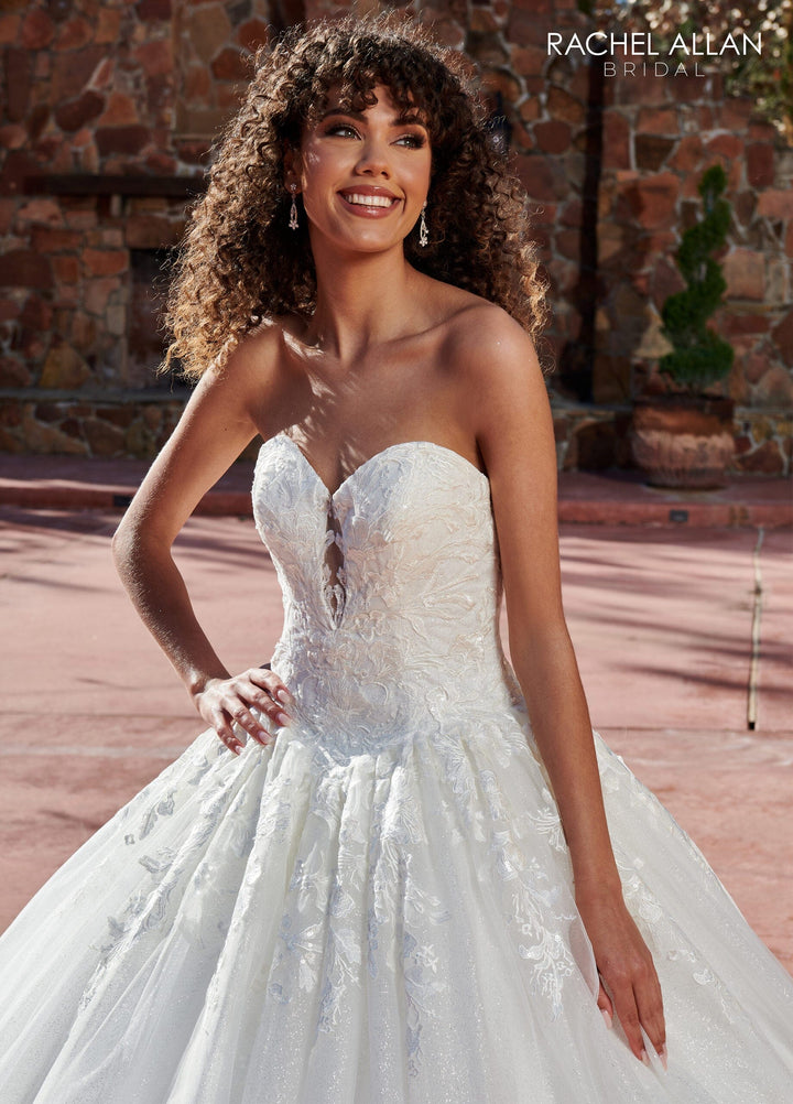 Applique Sweetheart Bridal Gown by Rachel Allan RB6123