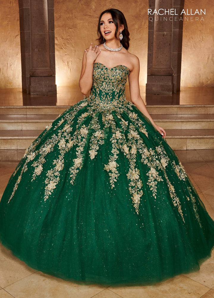 Applique Sweetheart Quinceanera Dress by Rachel Allan RQ1115