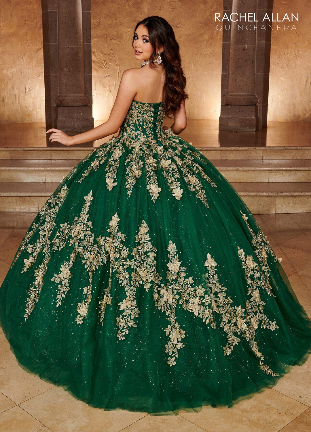 Applique Sweetheart Quinceanera Dress by Rachel Allan RQ1115