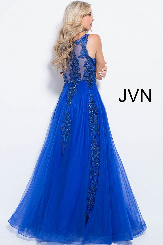 Tulle Sleeveless A-line Gown by Jovani 59046