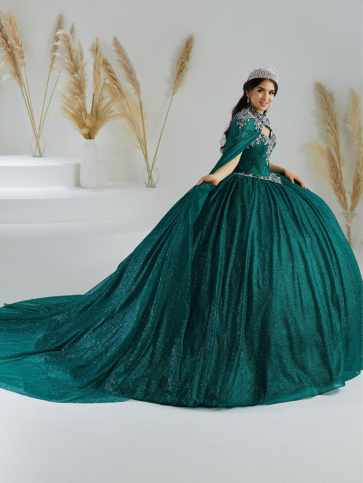 Cape Quinceanera Dress by House of Wu 26001