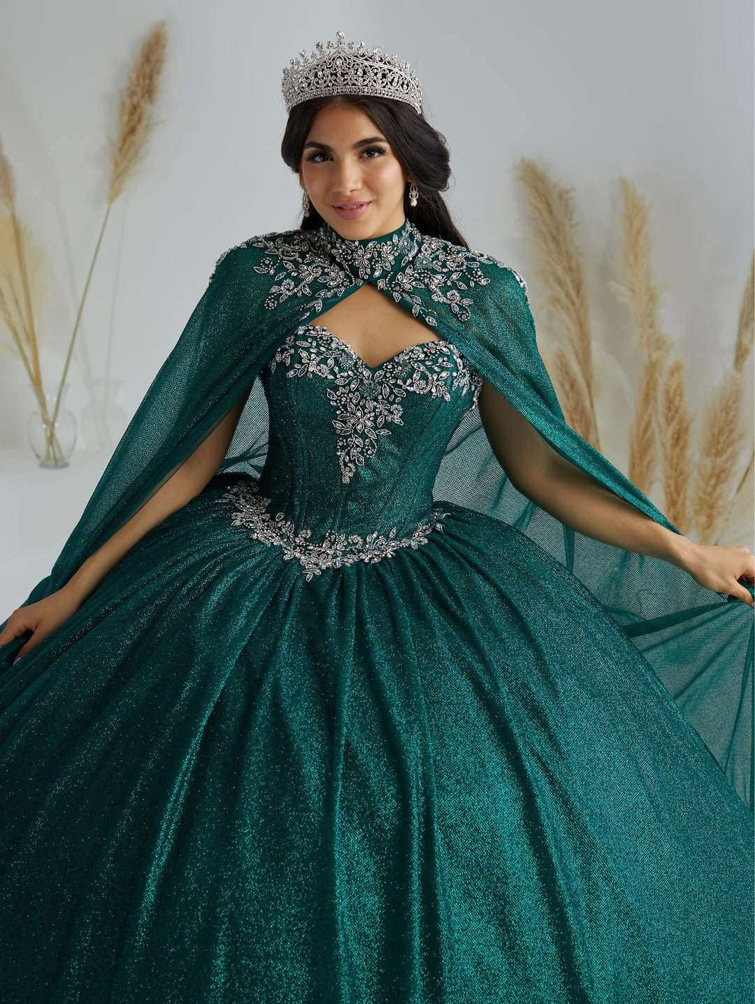 Cape Quinceanera Dress by House of Wu 26001