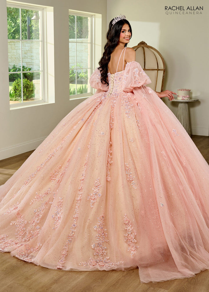 Cape Sleeve Quinceanera Dress by Rachel Allan RQ1133