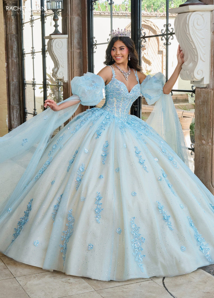 Cape Sleeve Quinceanera Dress by Rachel Allan RQ1133