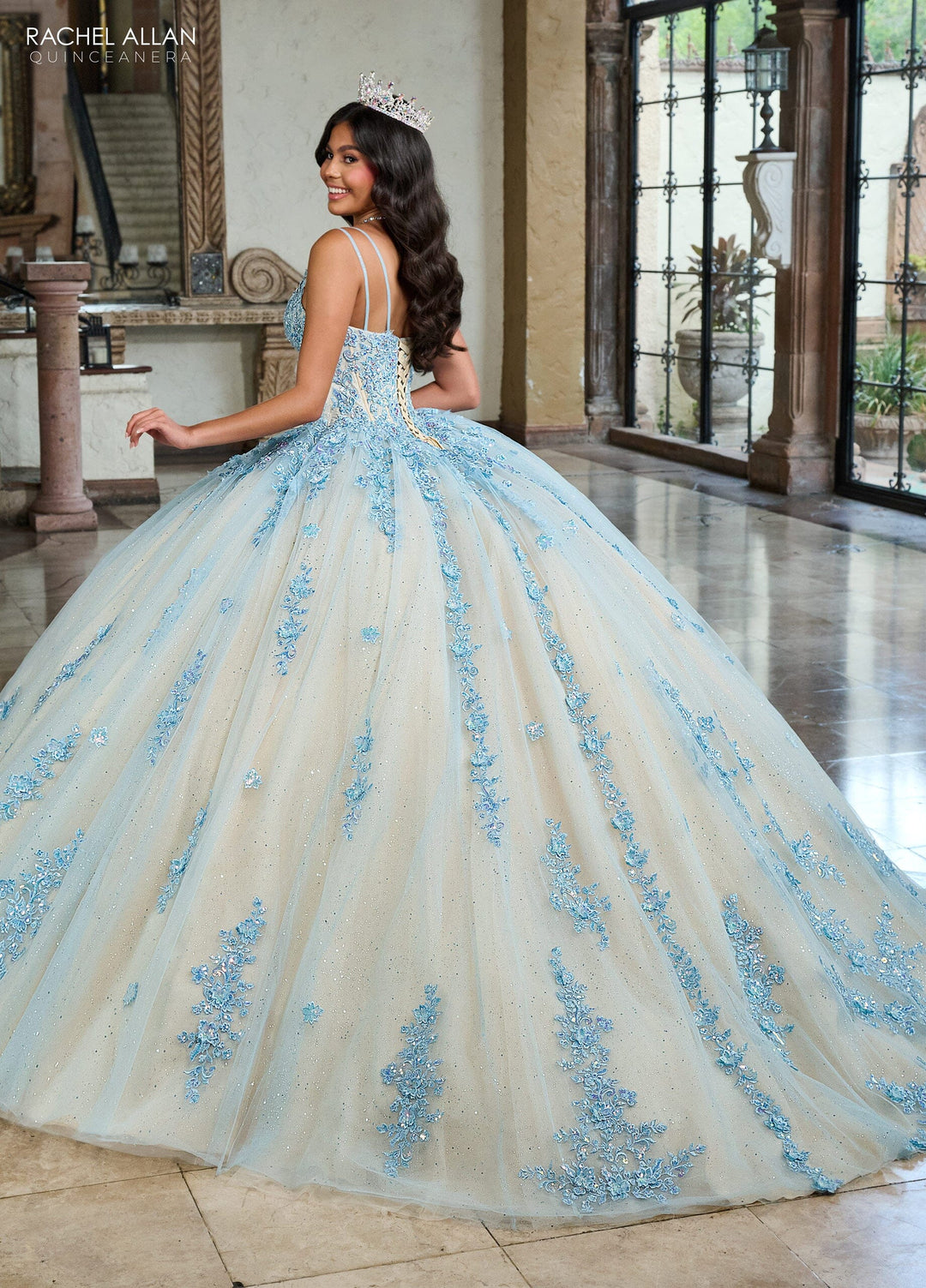 Cape Sleeve Quinceanera Dress by Rachel Allan RQ1133