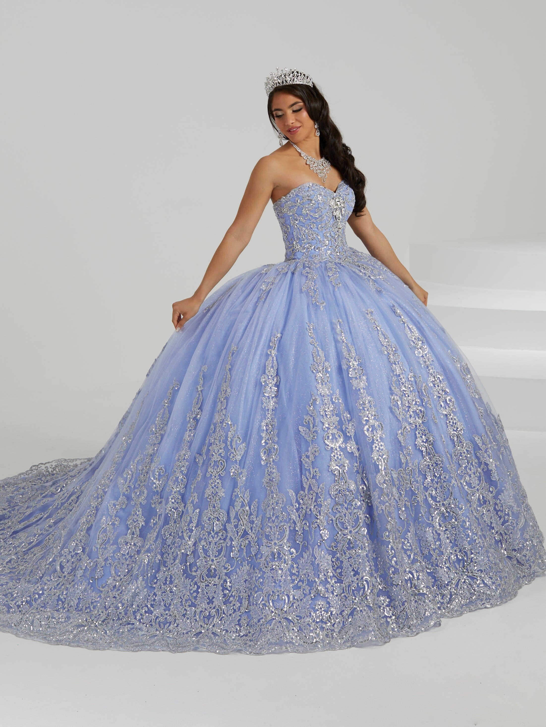 Convertible Strap Quinceanera Dress by Fiesta Gowns 56481 ABC